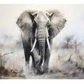 Modern Grey Elephant Art Painting
