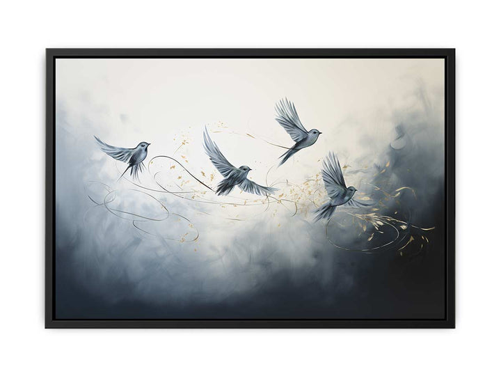 Modern Four Birds Art Painting