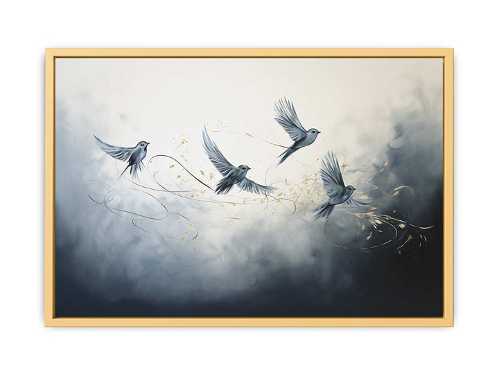 Modern Four Birds Art Painting