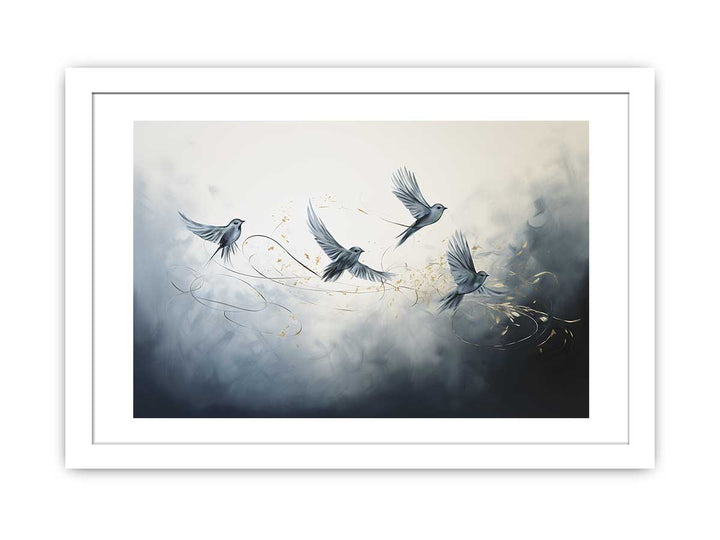 Modern Four Birds Art Painting