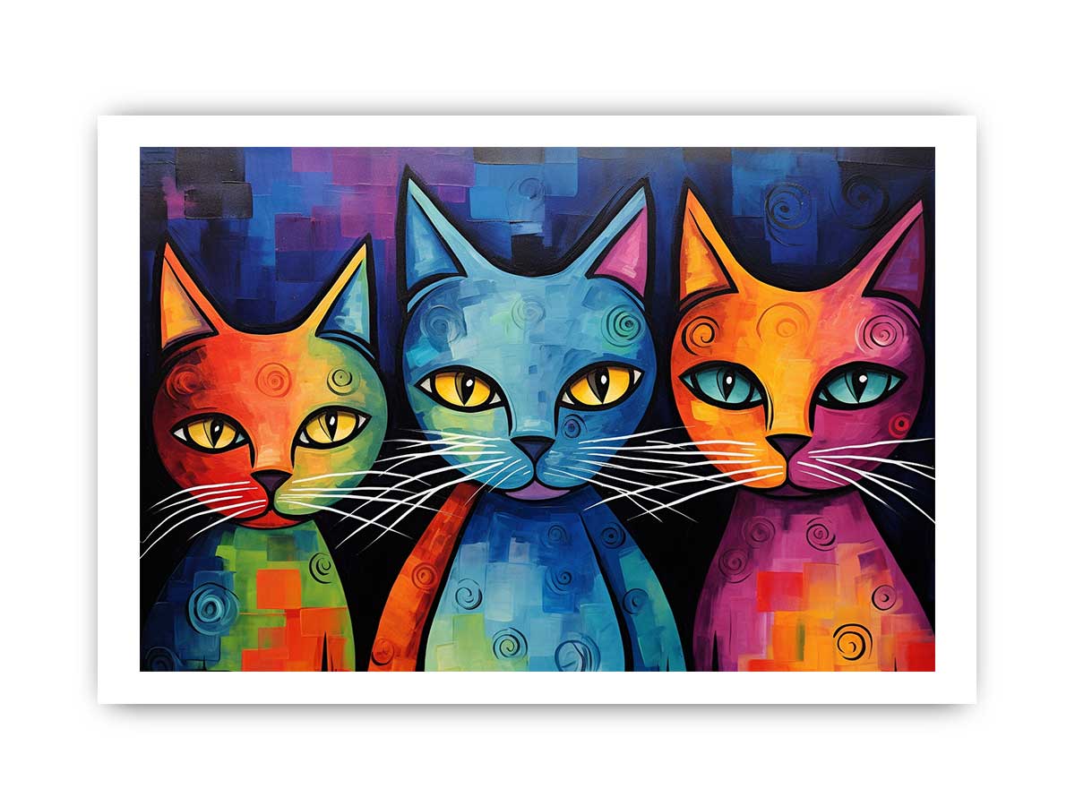 Modern Cat Art Painting