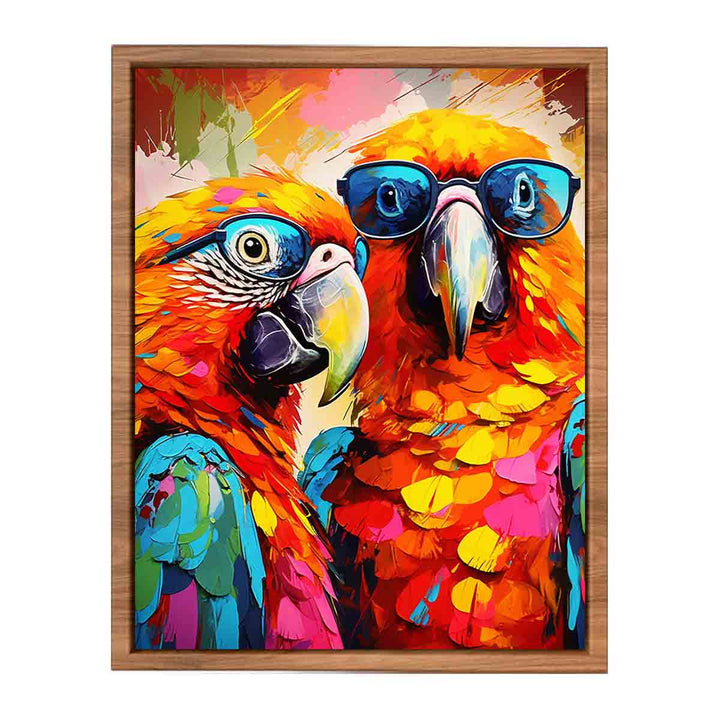 Modern Parrot Art Painting