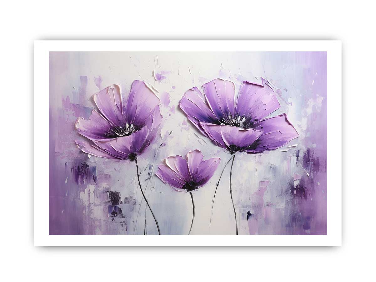Purple Flowers Art Painting