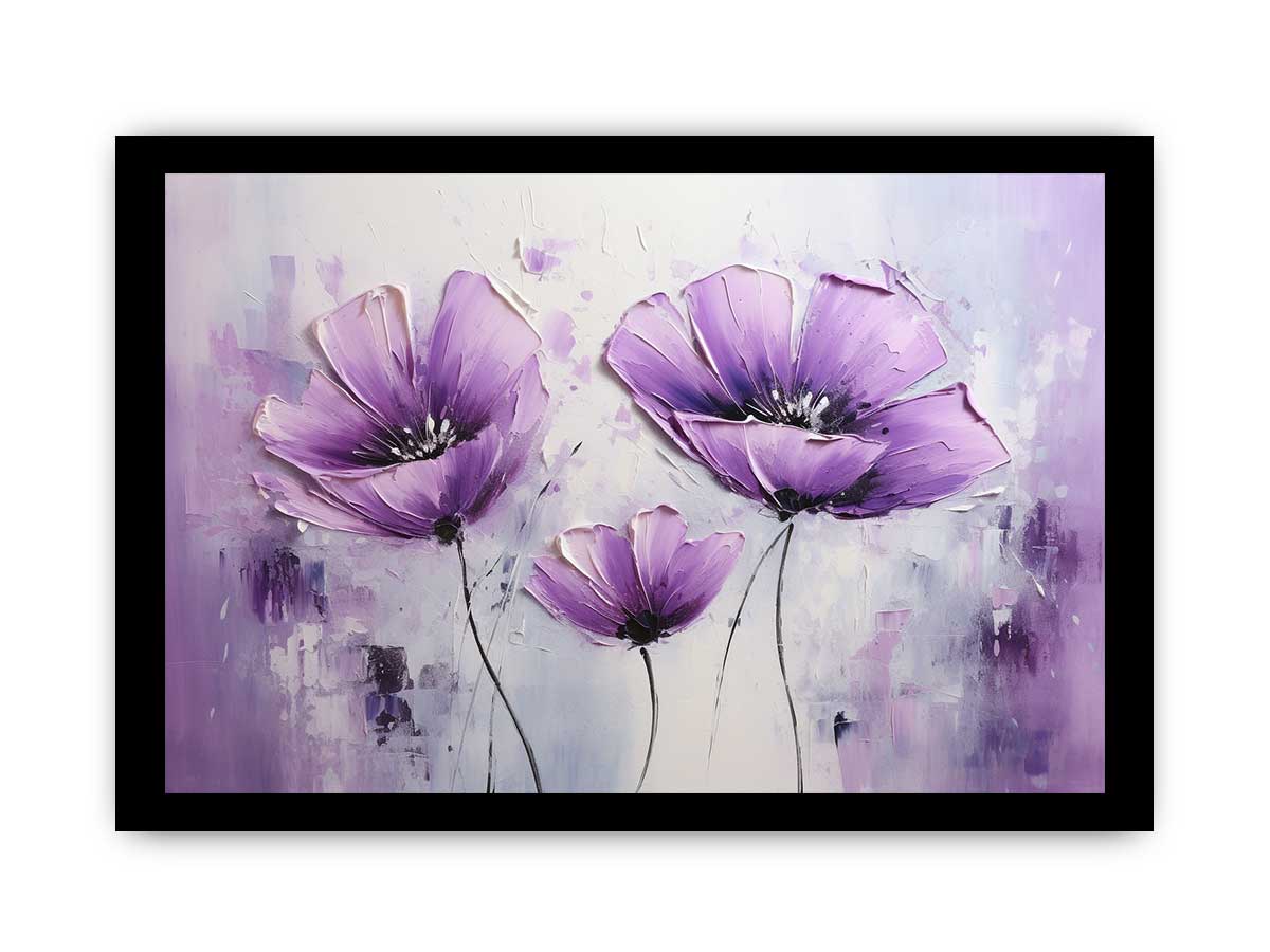 Purple Flowers Art Painting