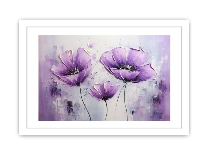 Three Purple Flower Art Painting
