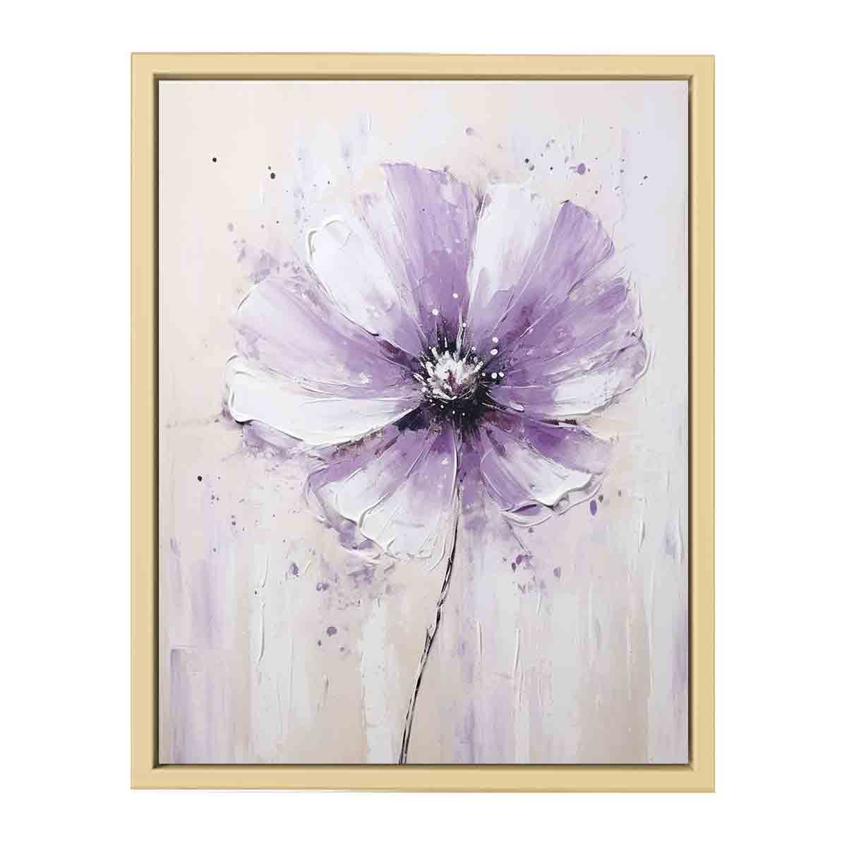 Flower White Purple Art Painting