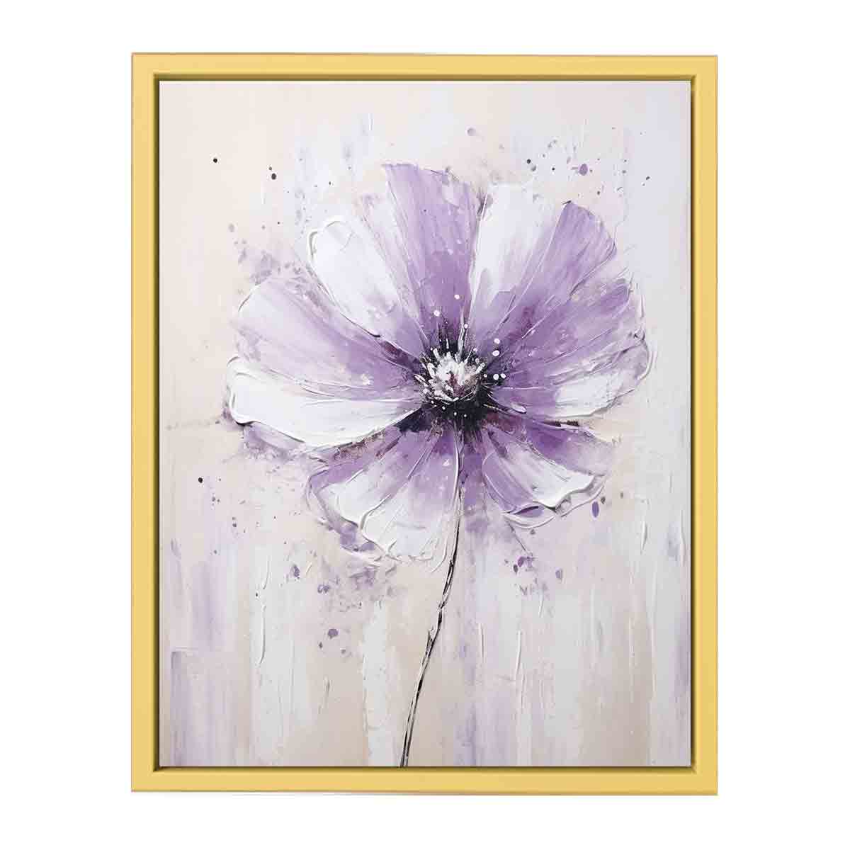 Flower White Purple Art Painting