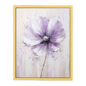 Flower White Purple Art Painting