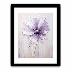 Flower White Purple Art Painting