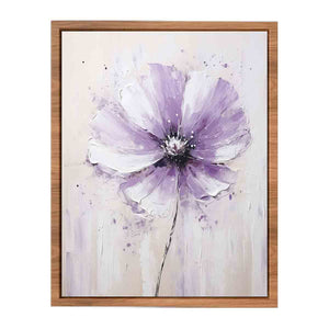 Flower White Purple Art Painting