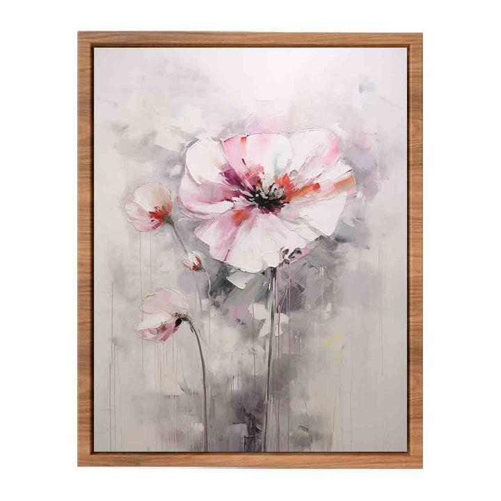 Flower Art Painting White Pink