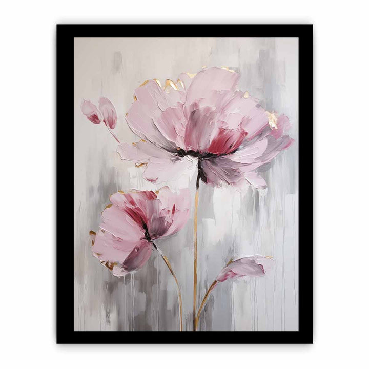 Pink White Flower Painting