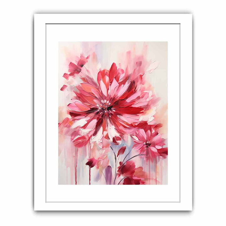 Pink Red Flower Painting