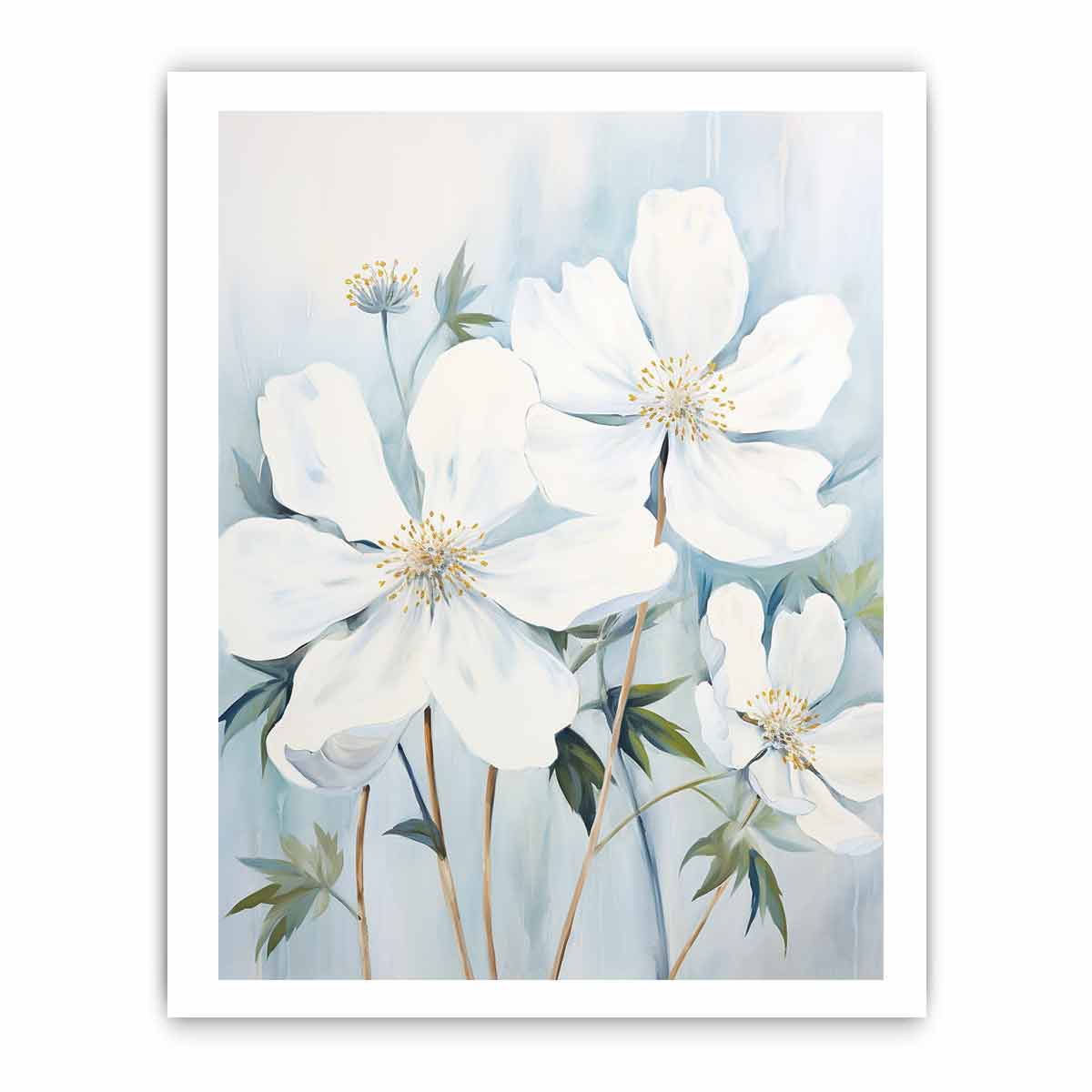 White Flowers Painting