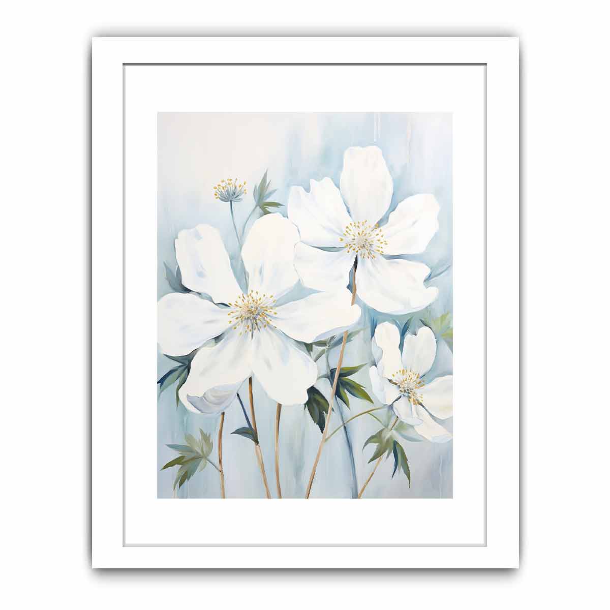 White Flowers Painting