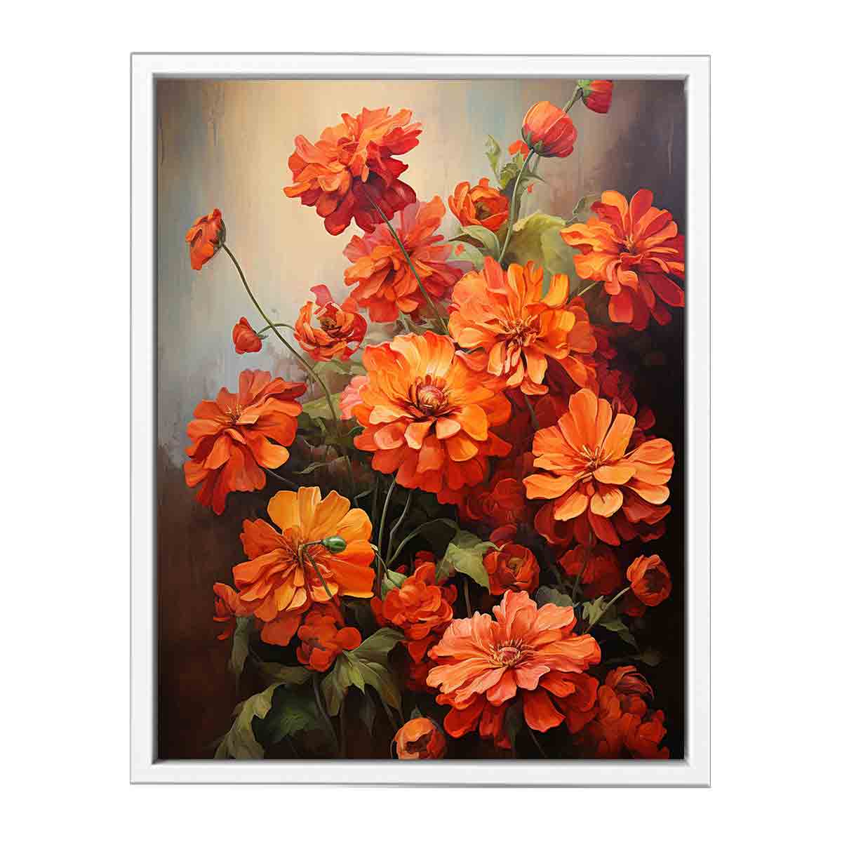 Flower Orange Art Painting