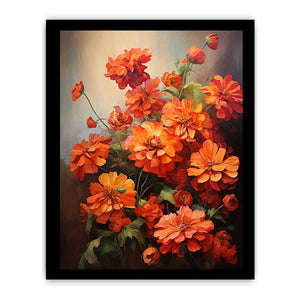 Flower Orange Art Painting