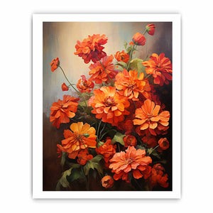 Flower Orange Art Painting