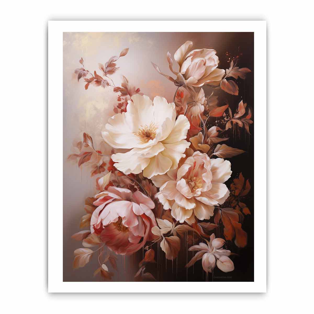 Brown Flower  Art Painting