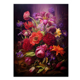 Purple And Red Flowers Painting artwork preview