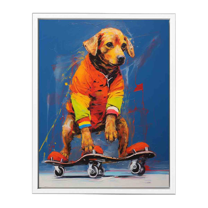 Dog Skating Modern Art