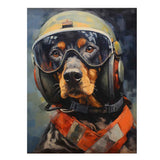 Dog wearing Helmet Modern Art artwork preview