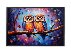 Two Owl Modern Art Painting