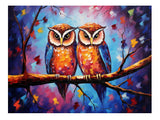 Two Owl Modern Art Painting artwork preview