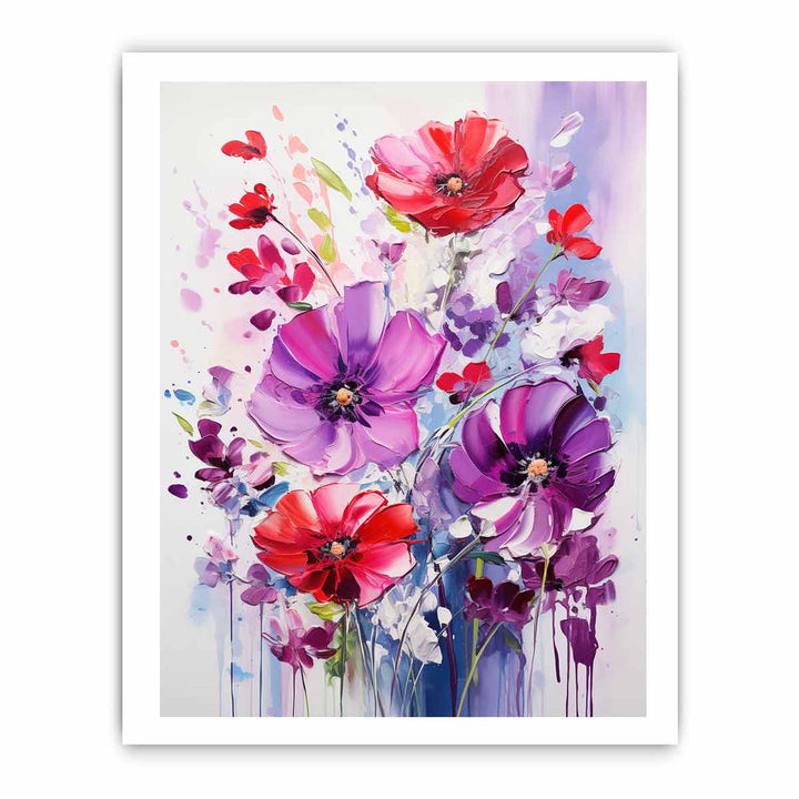 Flowers Paniting On Canvas