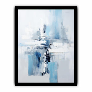 Blue Grey Abstract Painting