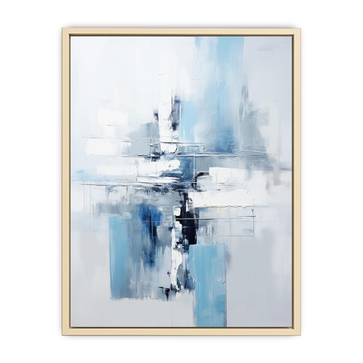 Blue Grey Abstract Painting