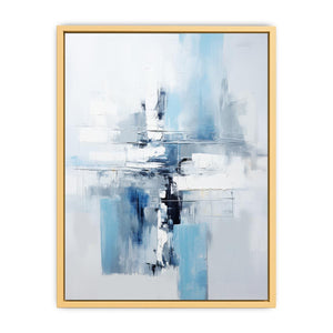 Blue Grey Abstract Painting