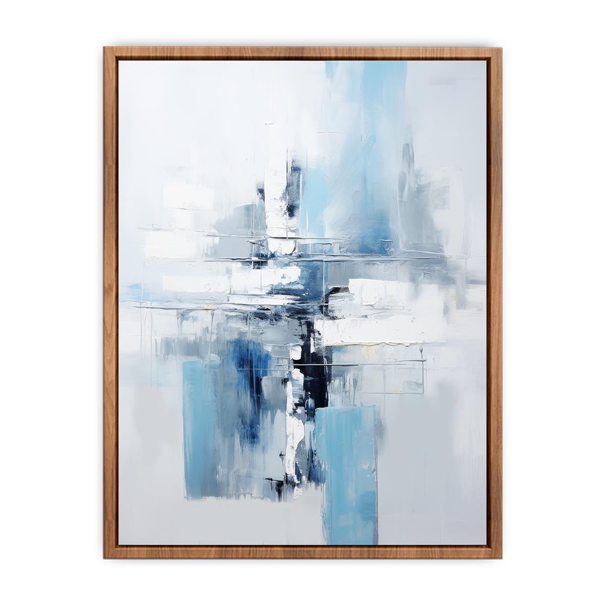 Blue Grey Abstract Painting