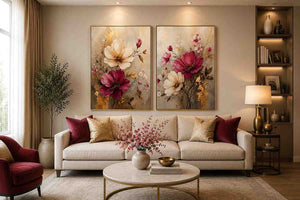 Flower Painting Set of 2