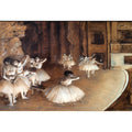 The Dance Class - The Rehearsal of the Ballet on Stage  by Edgar Degas