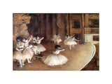The Dance Class - The Rehearsal of the Ballet on Stage  by Edgar Degas artwork preview