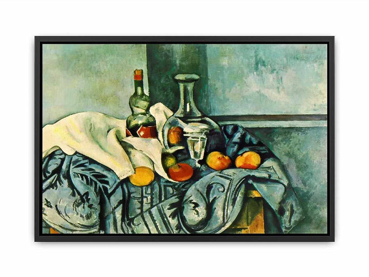 Still Life with Peppermint Bottle by Paul Cezanne