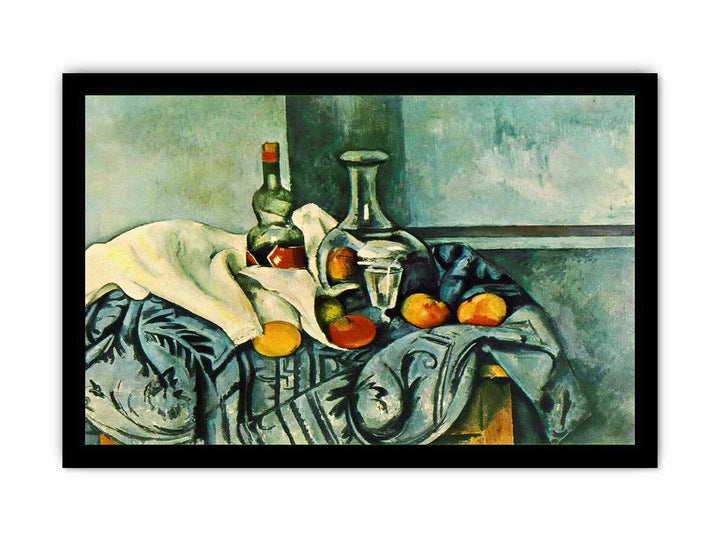 Still Life with Peppermint Bottle by Paul Cezanne