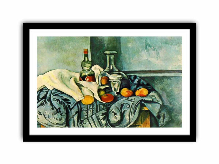 Still Life with Peppermint Bottle by Paul Cezanne