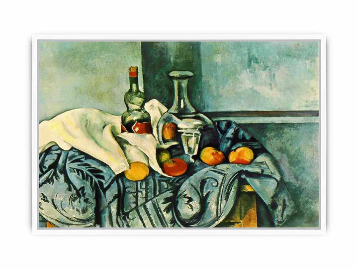 Still Life with Peppermint Bottle by Paul Cezanne