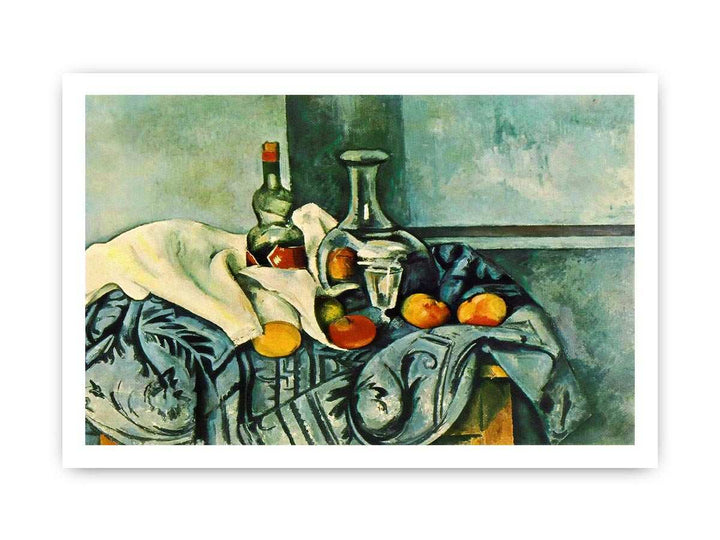 Still Life with Peppermint Bottle by Paul Cezanne