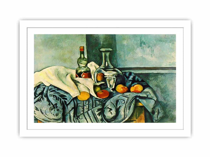 Still Life with Peppermint Bottle by Paul Cezanne
