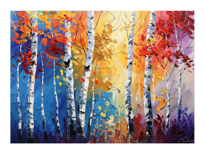 Birch Trees Painting