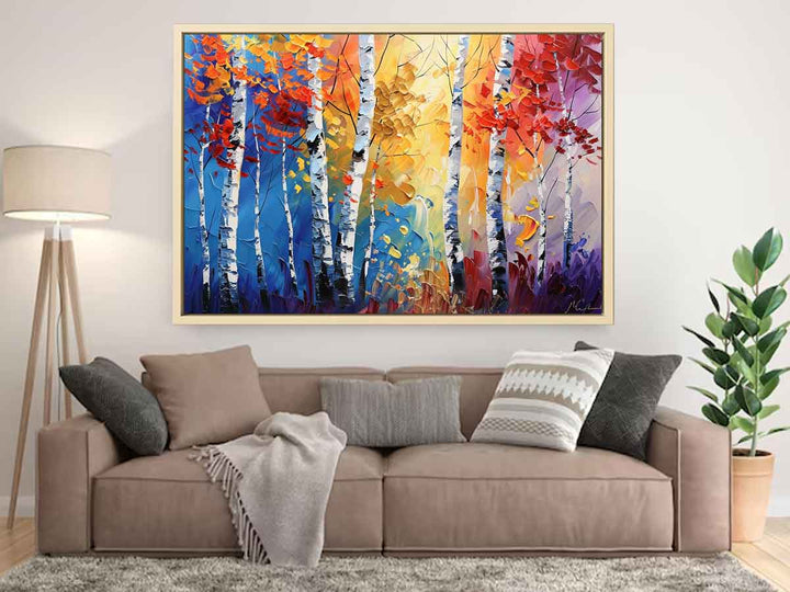 Birch Trees Painting