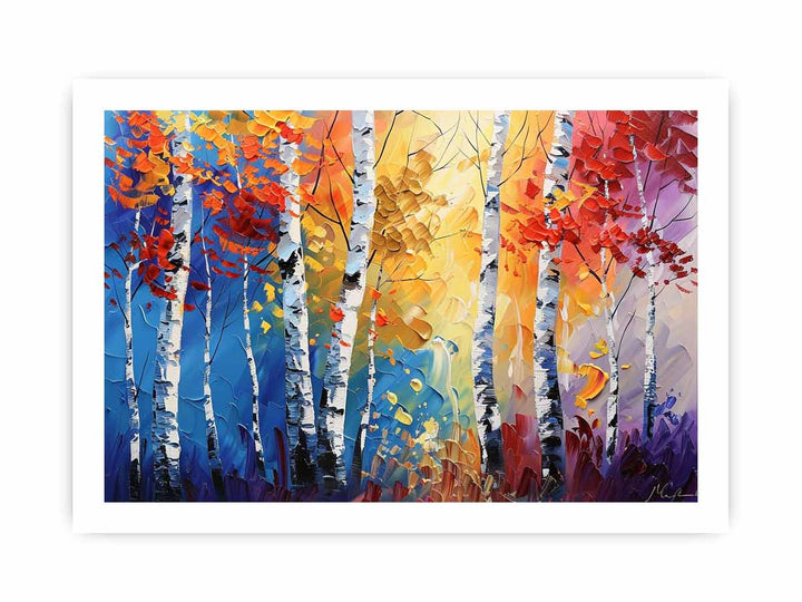Birch Trees Painting
