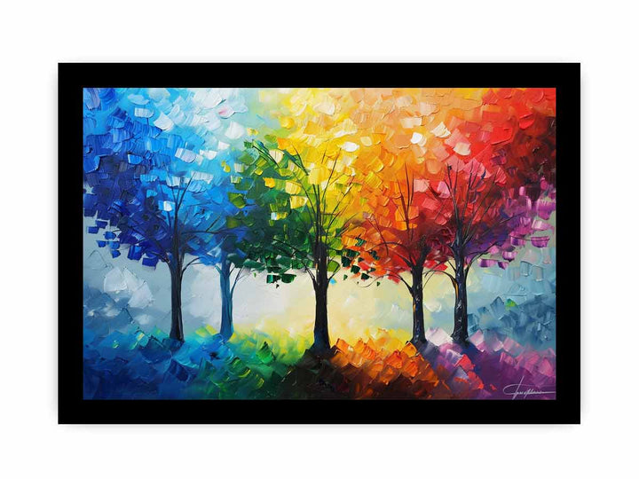 Colorfull Trees Painting