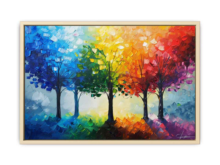 Colorfull Trees Painting