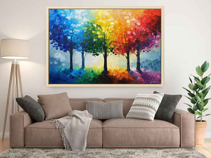 Colorfull Trees Painting