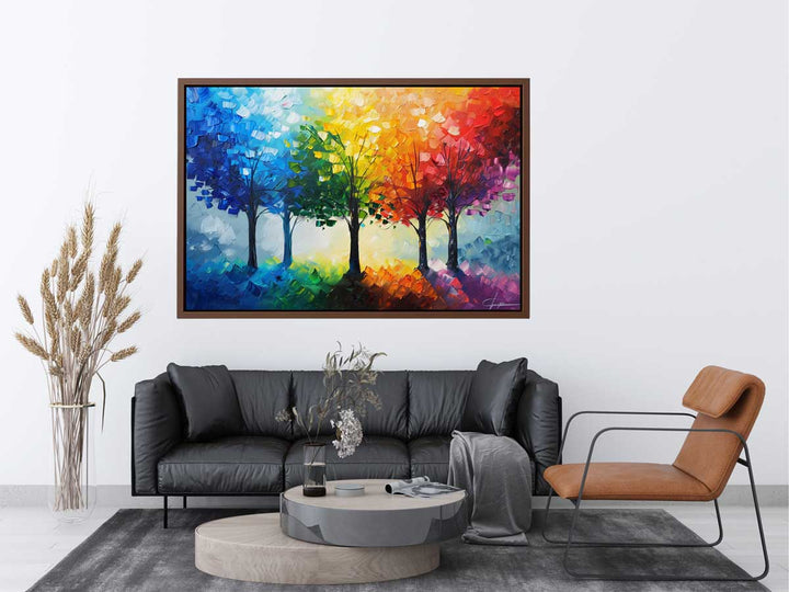 Colorfull Trees Painting