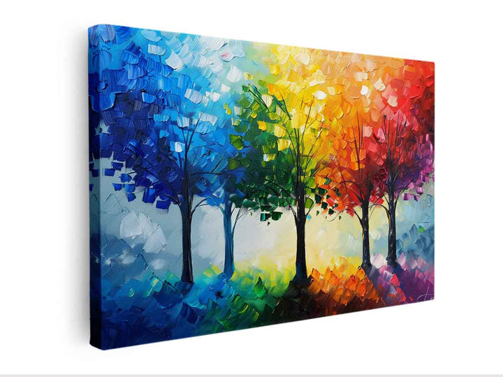 Colorfull Trees Painting